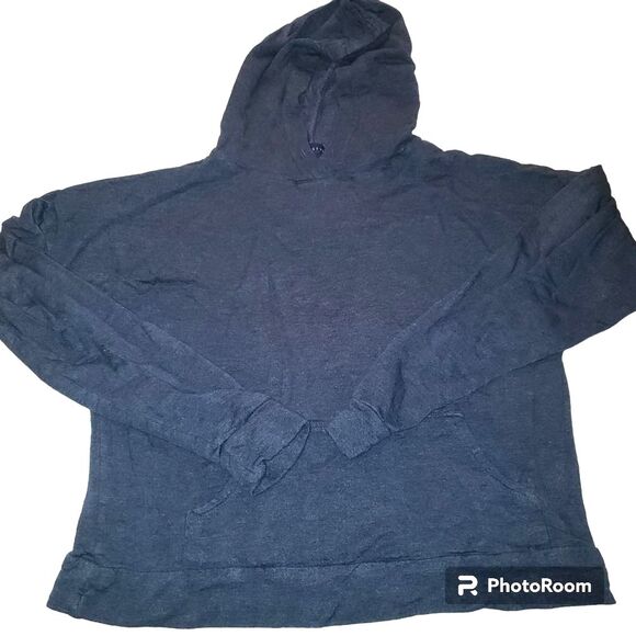 COZY HOODIE Women's Medium Blue Pullover Pocket Sweatshirt by Simply Styled - Picture 2 of 4